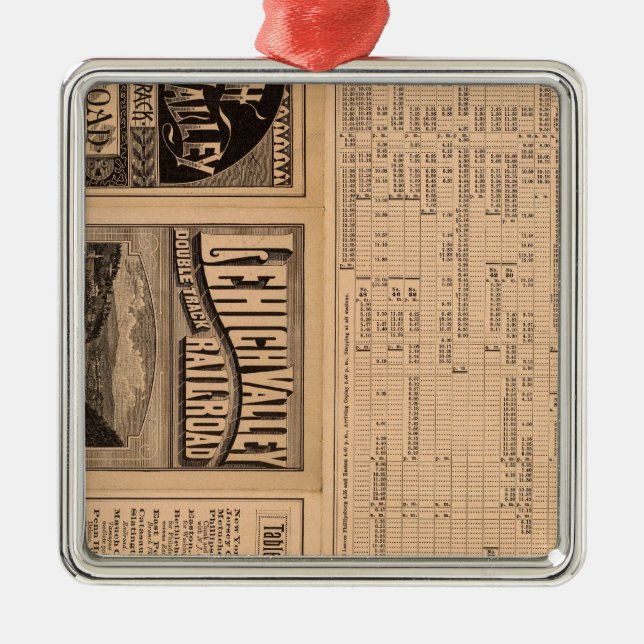 Ornamento De Metal Página do texto da estrada de ferro do vale de (Frente)