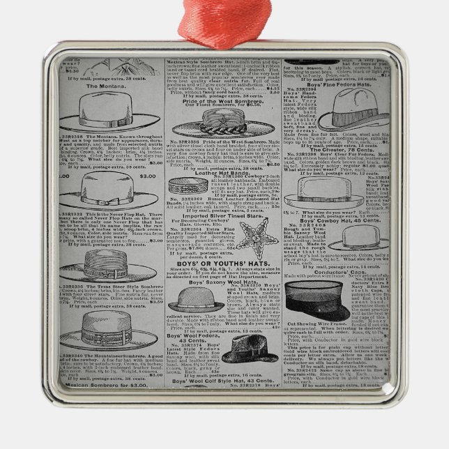 Ornamento De Metal Páginas de Sears, cabrito montês de Chicago, (Frente)