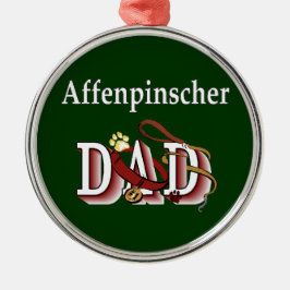 Ornamento De Metal Pai Affenpinscher