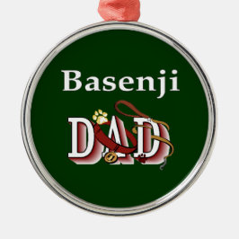 Ornamento De Metal Pai Basenji