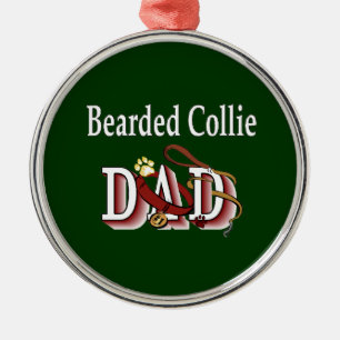 Ornamento De Metal Pai Collie
