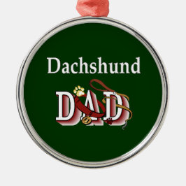 Ornamento De Metal Pai Dachshund