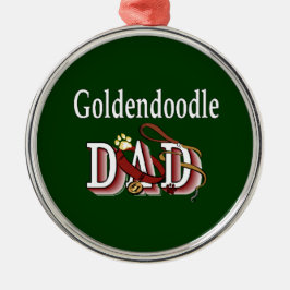 Ornamento De Metal Pai de Goldendoodle