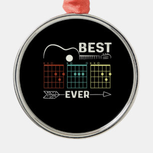 Ornamento De Metal Pai Guitarrista Melhor Nunca Aniversário