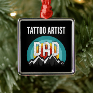 Ornamento De Metal Pai Tatuador, Dia de os pais 2021 Gift