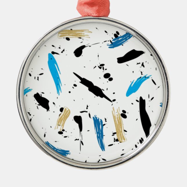 Ornamento De Metal Paint Splats (Frente)