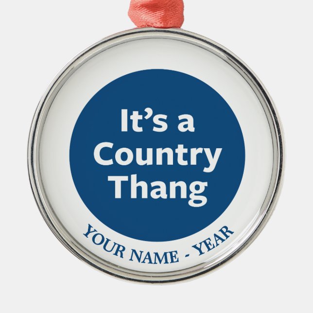 Ornamento De Metal País Thang (Frente)