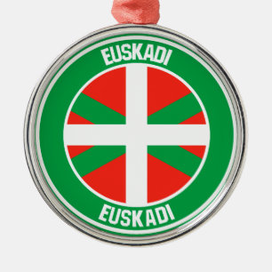 Ornamento De Metal País Vasco Round Emblem