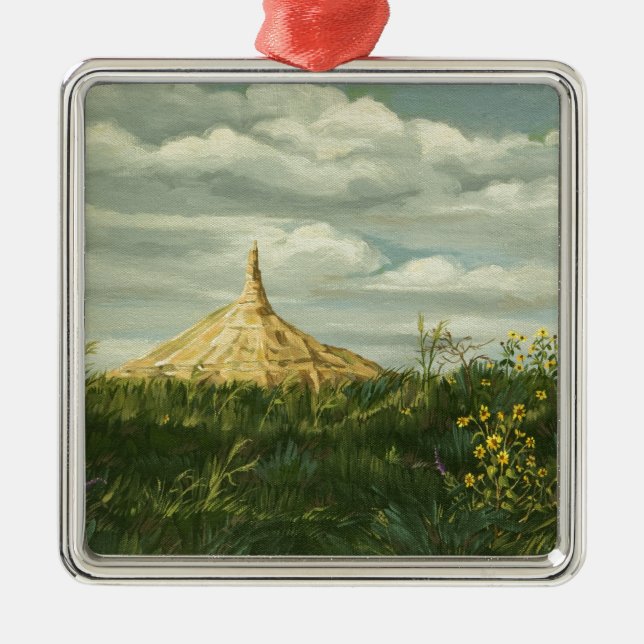 Ornamento De Metal Paisagem 1170 da rocha da chaminé (Frente)