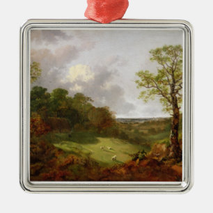 Ornamento De Metal Paisagem arborizada de Thomas Gainsborough   com