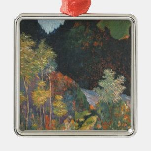 Ornamento De Metal Paisagem de Paul Gauguin  