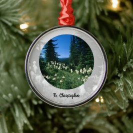 Ornamento De Metal Paisagem do Padre Personalizada