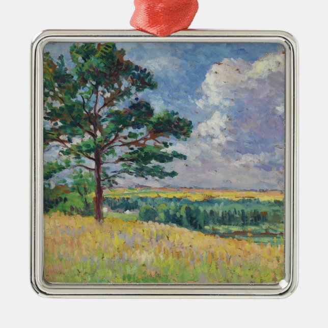 Ornamento De Metal Paisagem rural em Méréville, França (Arte) (Frente)