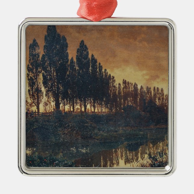 Ornamento De Metal Paisagem rural na Baviera (Alemanha) (Frente)