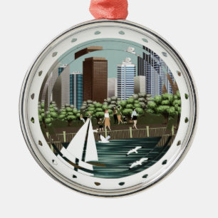 Ornamento De Metal Paisagem urbana