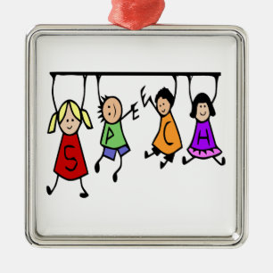 Ornamento De Metal Palavra Terapêutica De Fala Para Crianças Bonitas