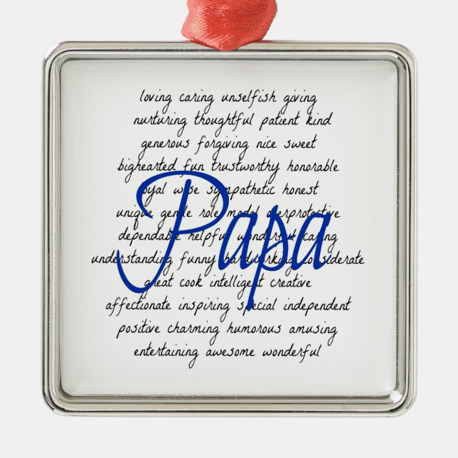Ornamento De Metal Palavras para o Papa (Frente)