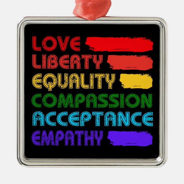 Ornamento De Metal Palavras Para Viver Por (Frente)