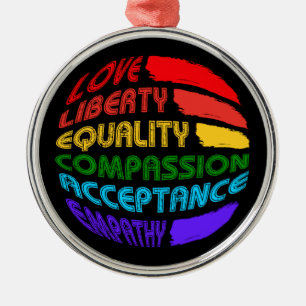 Ornamento De Metal Palavras Para Viver Redondas