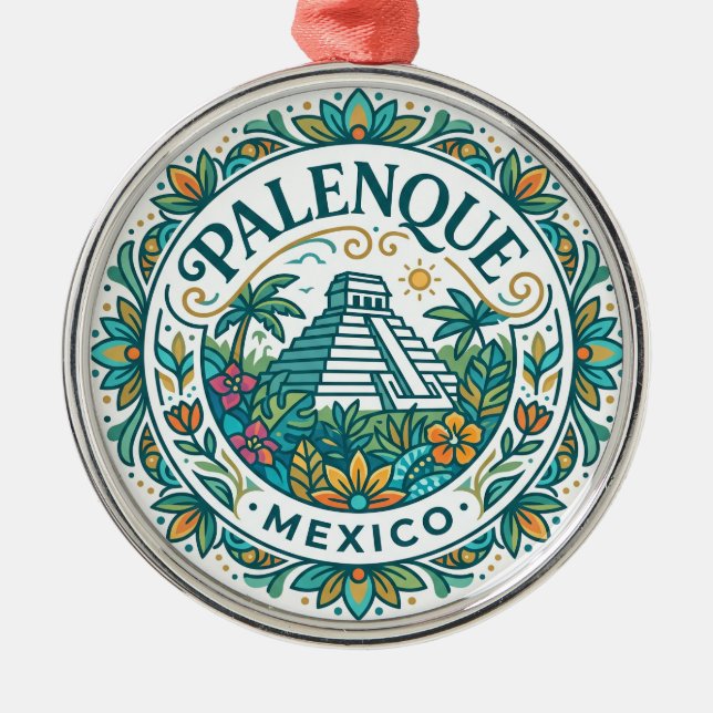 Ornamento De Metal Palenque México (Frente)