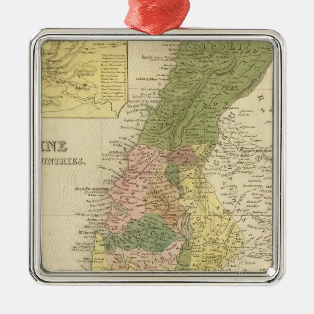 Ornamento De Metal Palestina e Países Adjacentes (Frente)