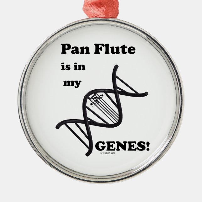 Ornamento De Metal Pan Flute em meus Genes (Frente)