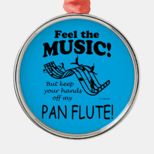 Ornamento De Metal Pan Flute Sente A Música