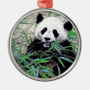 Ornamento De Metal Panda
