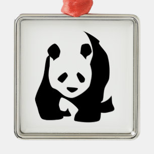 Ornamento De Metal Panda