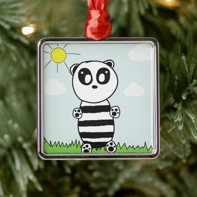 Ornamento De Metal Panda Kids (Árvore)