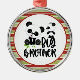 Ornamento De Metal Pandas Grandes e Pequenas Cuecas com Grande Citaçã