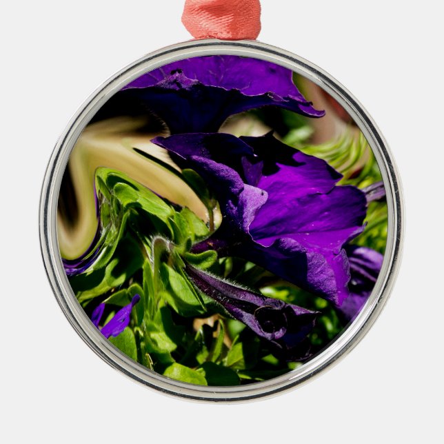 Ornamento De Metal Pânico Roxo (Frente)