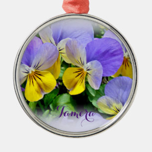 Ornamento De Metal Pansias - Amarelo roxo para as asas