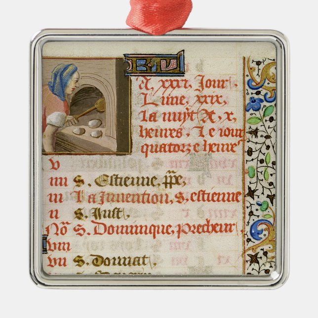 Ornamento De Metal Pão do cozimento, de um livro das horas (Frente)