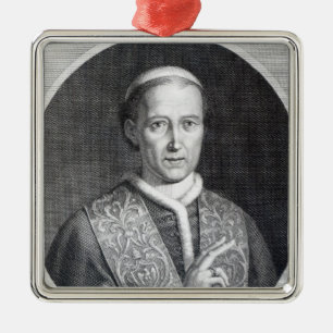 Ornamento De Metal Papa Leo XII, gravado por Raffaele Persichini