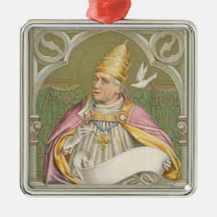 Ornamento De Metal Papa São Gregório Magno (M 067)