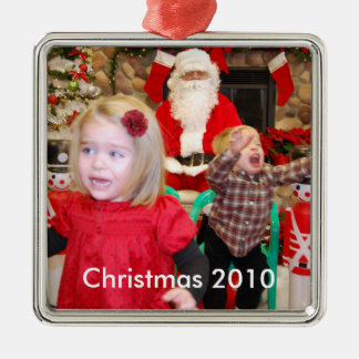 Ornamento De Metal Papai noel de visita, Natal 2010