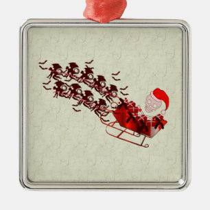 Ornamento De Metal Papai noel do macaco do vôo