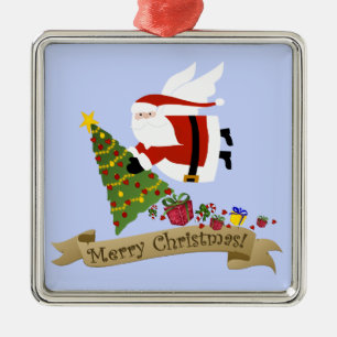 Ornamento De Metal Papai Noel Entrega