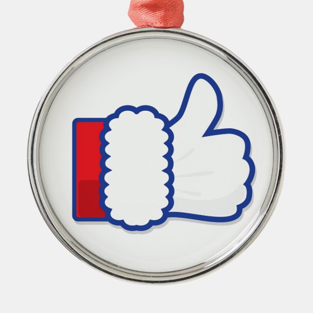 Ornamento De Metal Papai Noel gosta do ícone (Frente)