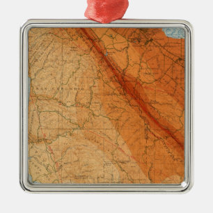 Ornamento De Metal Papais noeis Cruz quadrangulares mostrando intensi