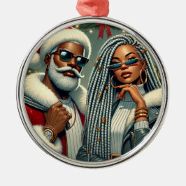 Ornamento De Metal Papais noeis do Festivo