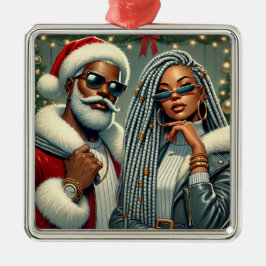 Ornamento De Metal Papais noeis do Festivo