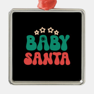 Ornamento De Metal Papais noeis para bebês presentes no Natal