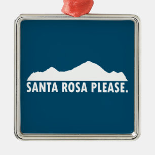 Ornamento De Metal Papais noeis Rosa California, por favor