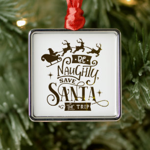 Ornamento De Metal Papais noeis Sleigh E Reindeer Feliz Natal