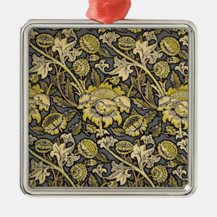 Ornamento De Metal Papel de parede floral William Morris Wey Artes Of