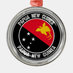Ornamento De Metal Papua Nova Guiné - Arredondada Emblem
