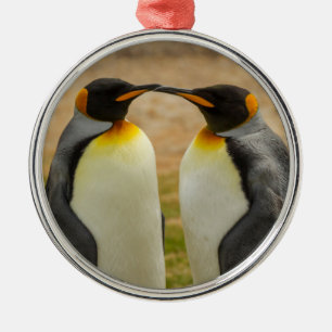 Ornamento De Metal Par de pinguins-imperadores, Ilhas Falkland