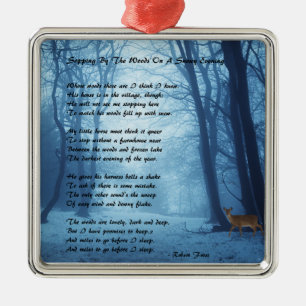 Ornamento De Metal Parada pelas madeiras perto: Robert Frost